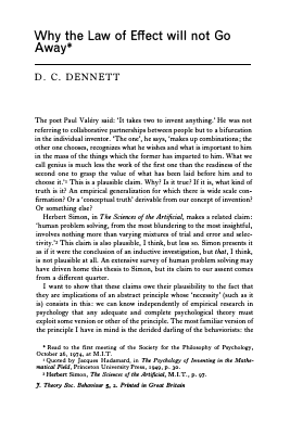 Dennett - Why the Law of Effect will Not Go Away.pdf